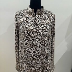 Calvin Klein Animal Print Blouse - Black and White